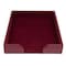 Dacasso Burgundy Bonded Leather Letter Tray AG-5201 - alternate 1